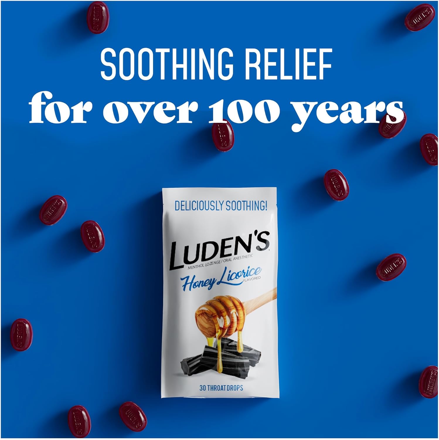 Luden'S Wild Cherry Throat Drops | Deliciously Soothing | 30 Drops | 1 Bag