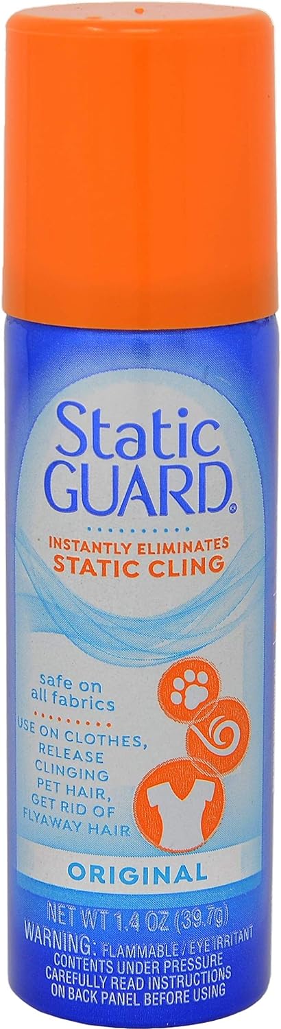 Static Guard Bonus Pack Spray 12.4 oz (2 Pack of 5.5 oz & 1 Pack of 1.4 oz) : Health & Household