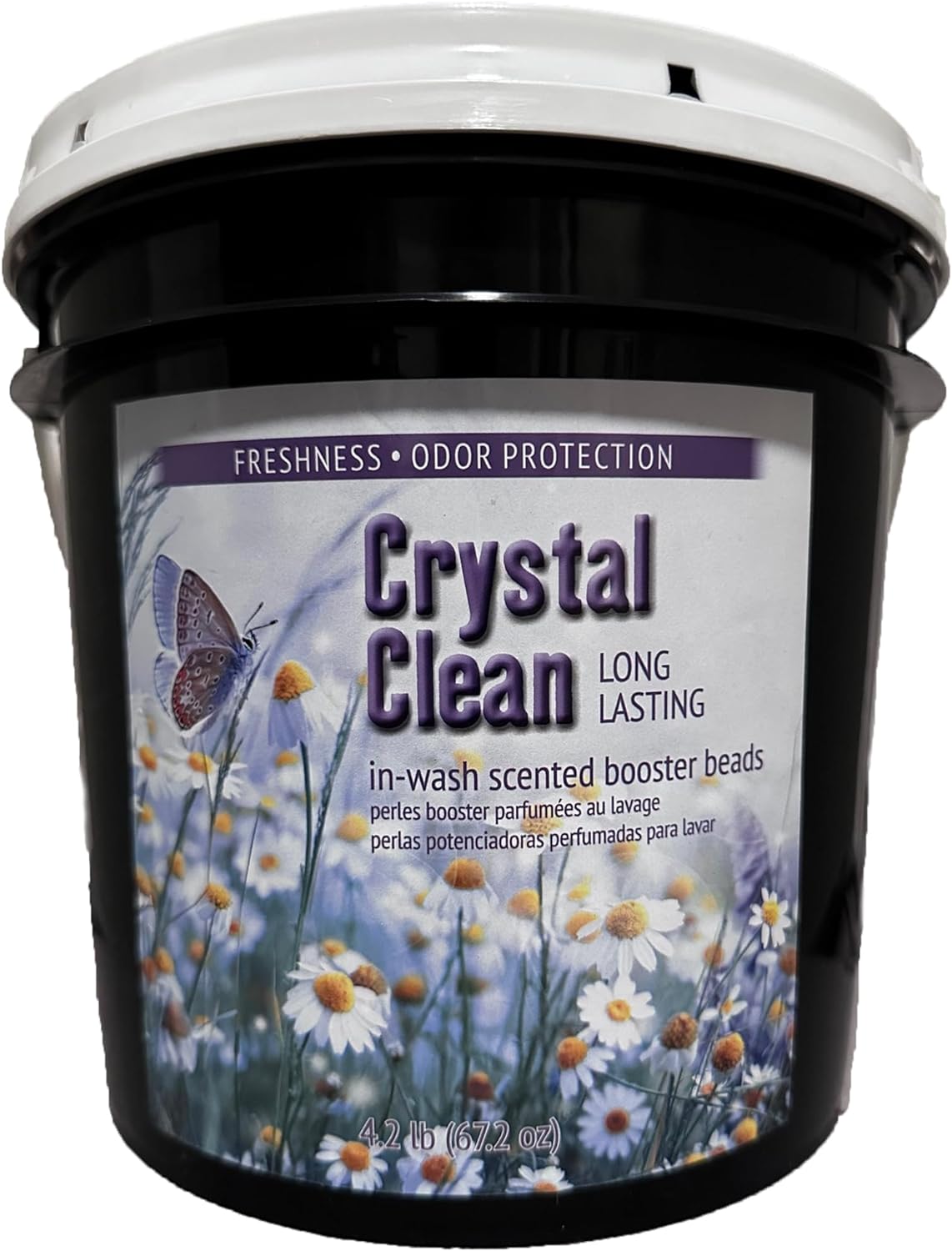 Crystal Clean, In-Wash Laundry Scent Booster Beads, Freshly Scented, 67.2 Oz