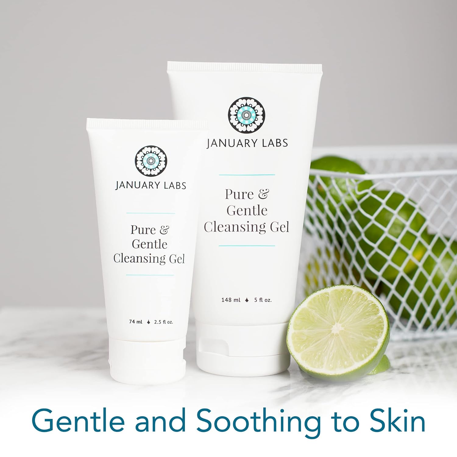 January Labs Pure & Gentle Face Cleanser Gel, Face Wash For All Skin Types, Dry Skin, Sensitive, Acne Prone Skin, Skin Care Essential, 5 Oz : Beauty & Personal Care