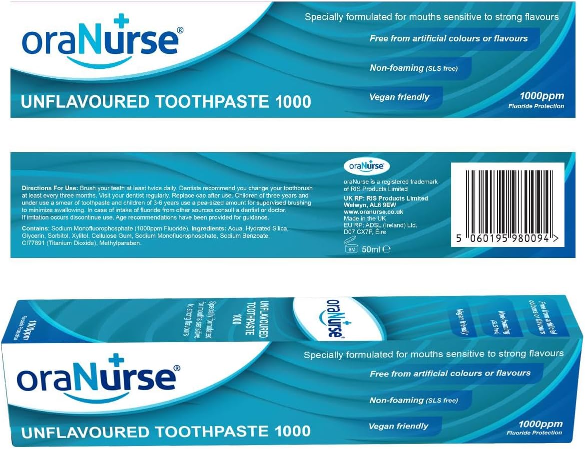 Oranurse Unflavoured Toothpaste 50Ml - 0-3 Years