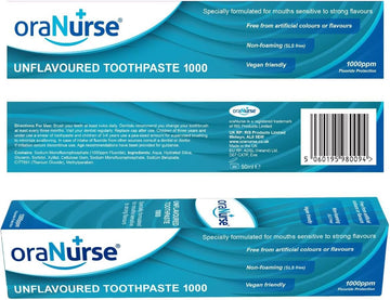 Oranurse Unflavoured Toothpaste 50Ml - 0-3 Years