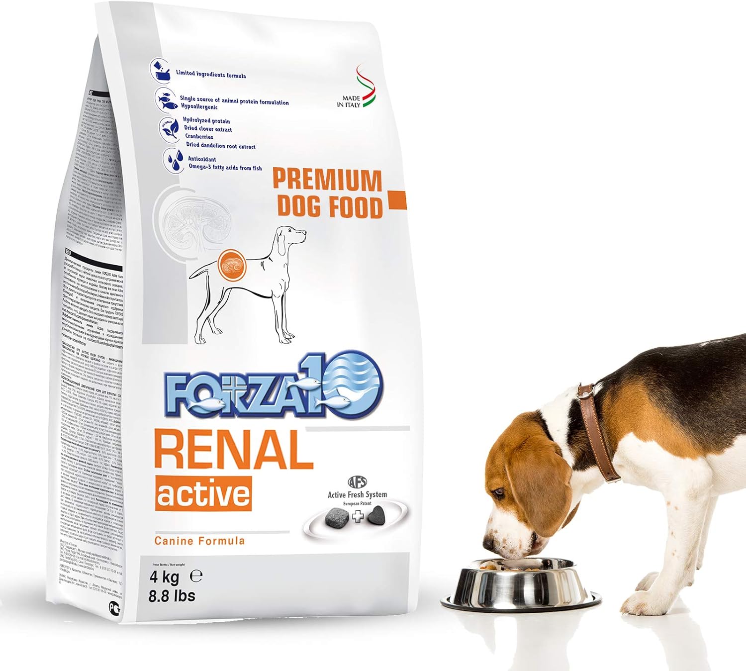 Forza10 Kidney Care Dog Food, Dry Renal Dog Food For Adult Dogs, 8.8 Pound Bag, Fish Flavor Kidney Failure Dog Food For All Breeds And Sizes