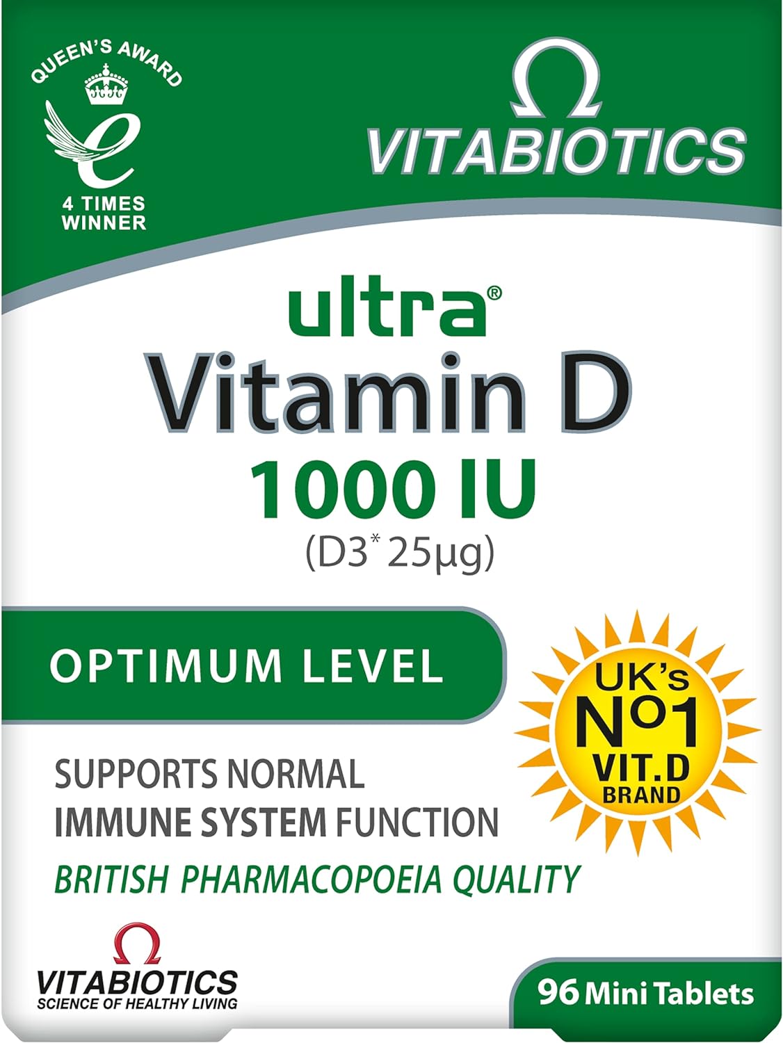 Ultra by Vitabiotics Vitamin D Tablets x 96