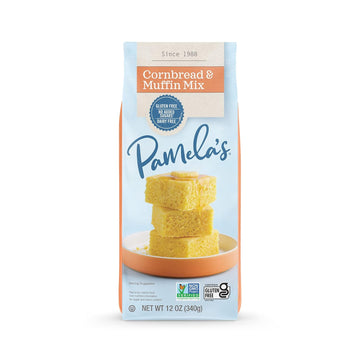 Pamela's Gluten Free Cornbread & Muffin Mix, Organic Corn, 12 Ounce Bag (Pack of 6)