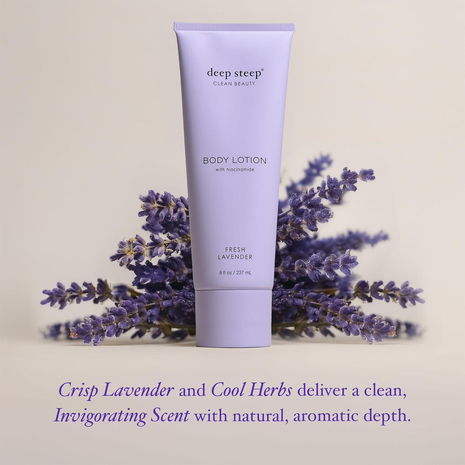 Deep Steep Body Lotion, Fresh Lavender, 8 Oz – Moisturizer With Coconut Oil, Shea Butter, Argan Oil, Aloe Vera & Niacinamide – Vegan, Clean Beauty, Daily Skin Hydration : Beauty & Personal Care