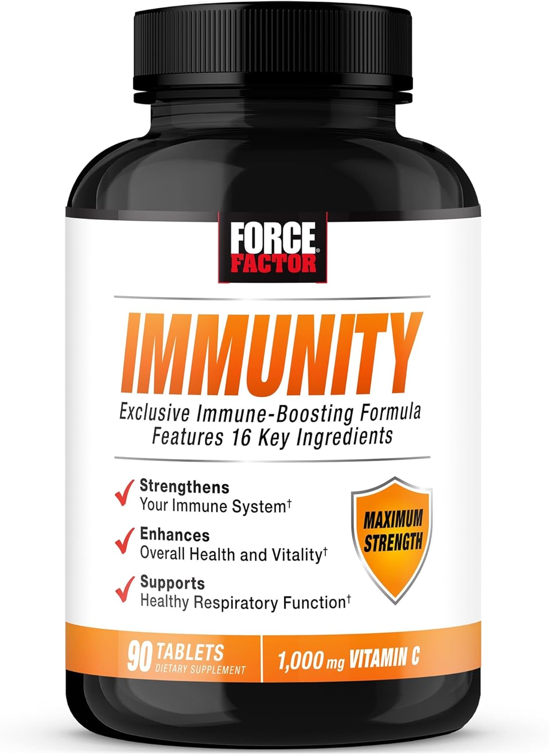 Force Factor Immunity, Immune Support Booster With Elderberry And 1000Mg Of Vitamin C, Plus Vitamin D, Zinc, Probiotics, Quercetin, Antioxidants, And Echinacea For Immune Health Defense, 90 Tablets : Video Games