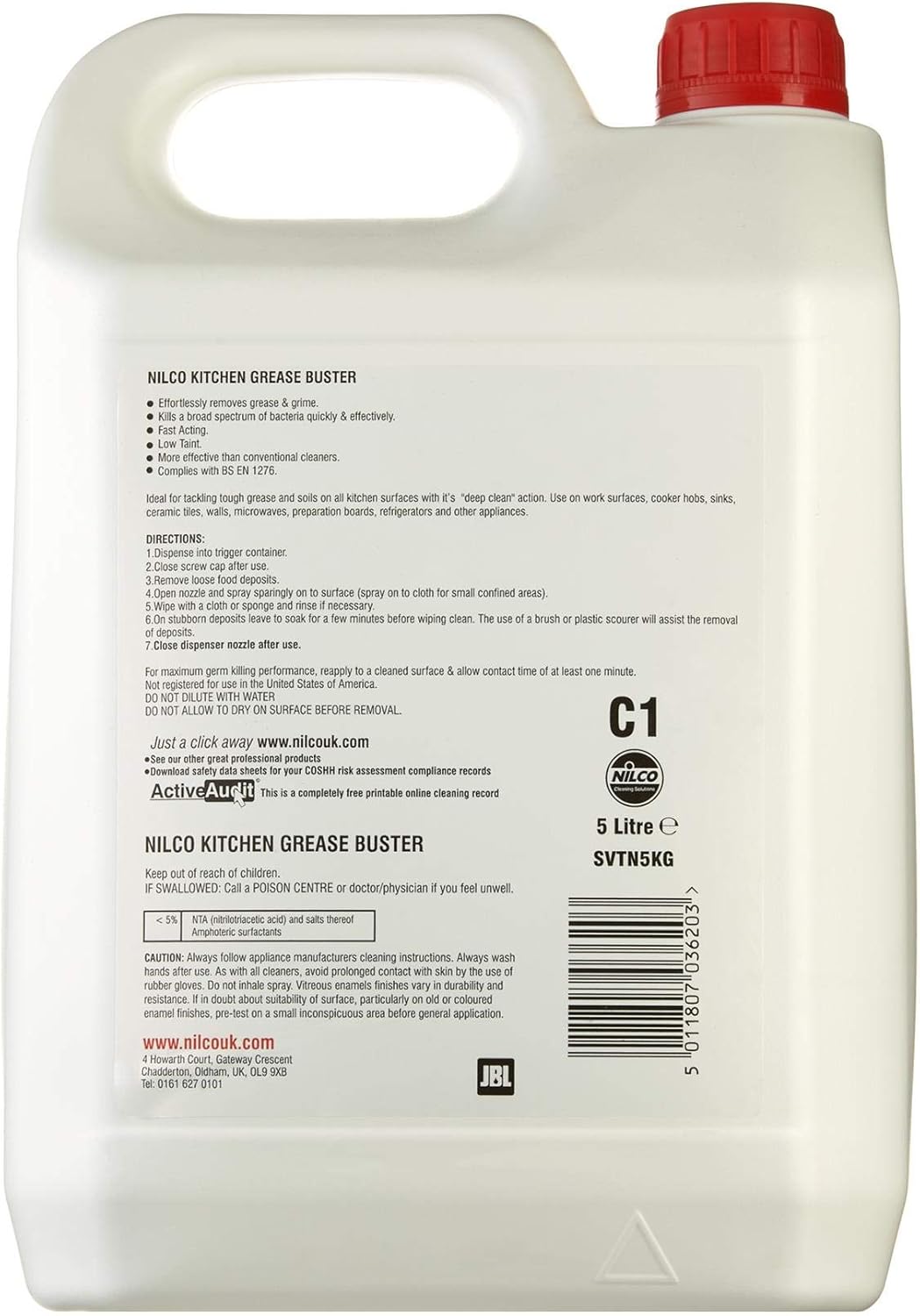 Nilco C1 Kitchen Grease Buster 5L - SVTN5KGCP : Amazon.co.uk: Grocery