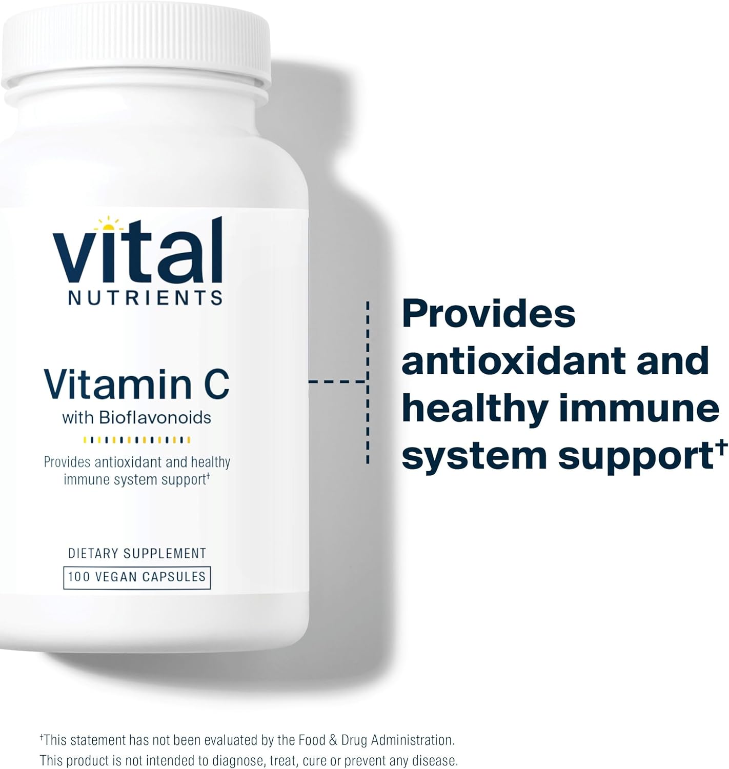 Vital Nutrients Vitamin C with Bioflavonoids | Vegan Supplement for Immune Support* | 1000mg Vitamin C and 500mg Citrus Bioflavonoid | Gluten, Dairy and Soy Free | Non-GMO | 100 Capsules : Health & Household