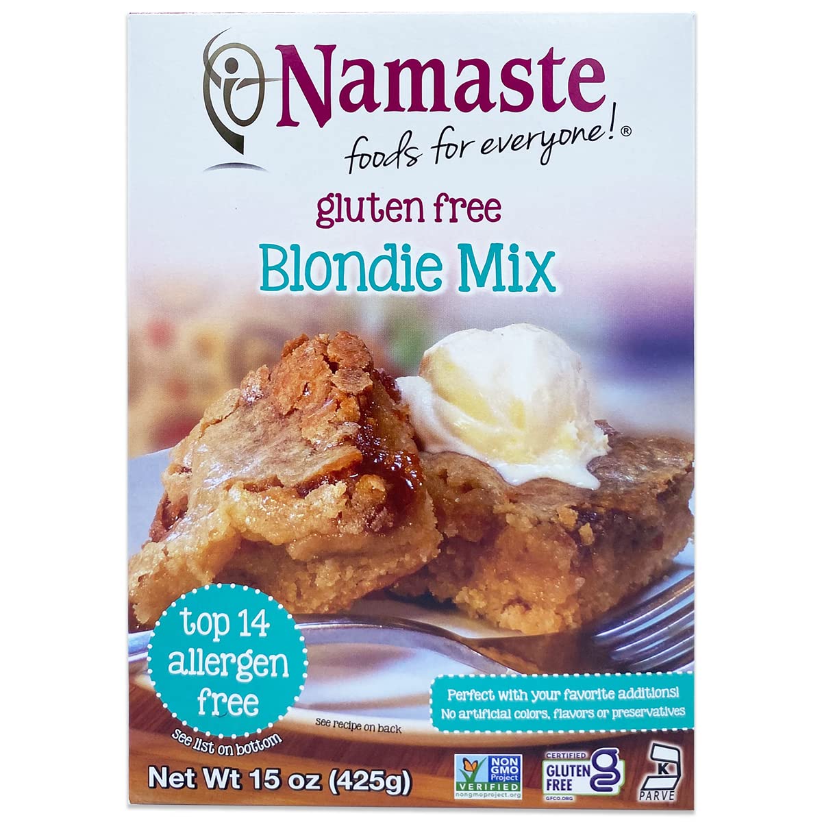 Namaste Foods Gluten Free Blondie Mix, 15 Oz., Pack Of 6