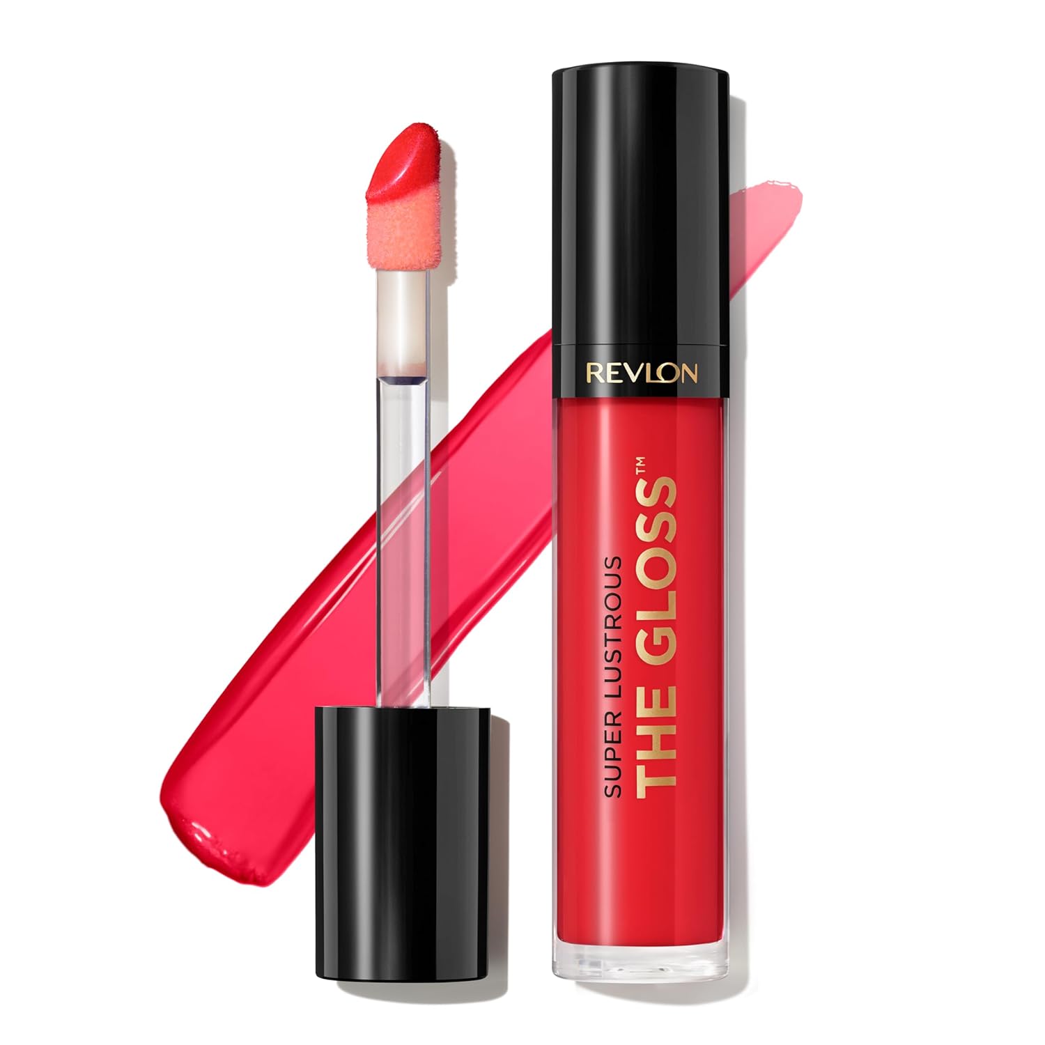 Revlon Lip Gloss, Super Lustrous The Gloss, Non-Sticky, High Shine Finish, 240 Fatal Apple