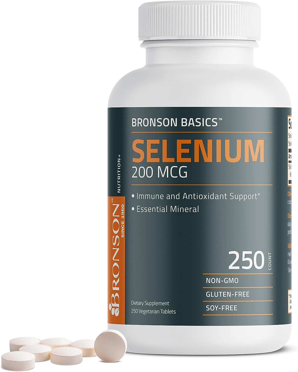 Bronson Selenium 200 mcg Immune & Antioxidant Support Essential Minera