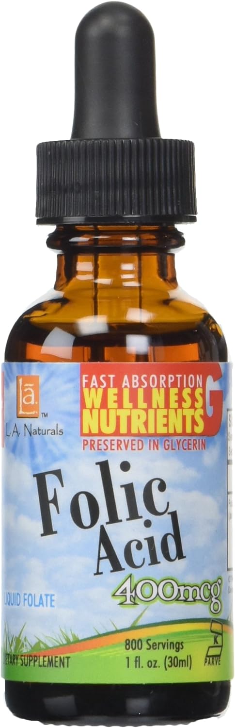 L A Naturals Liquid Folic Acid Drops, 0.02 Pound