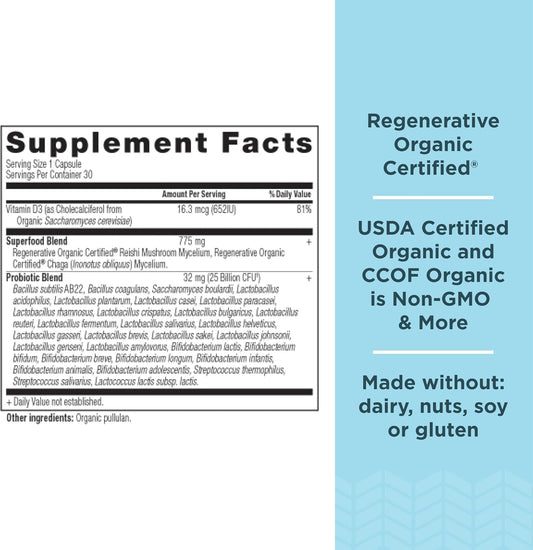 Ancient Nutrition Regenerative Organic Certified Probiotics For Women, Probiotics Women’S Once Daily, For Healthy Digestion And Immune System Function Support, 25 Billion Cfus* Per Serving, 30 Count