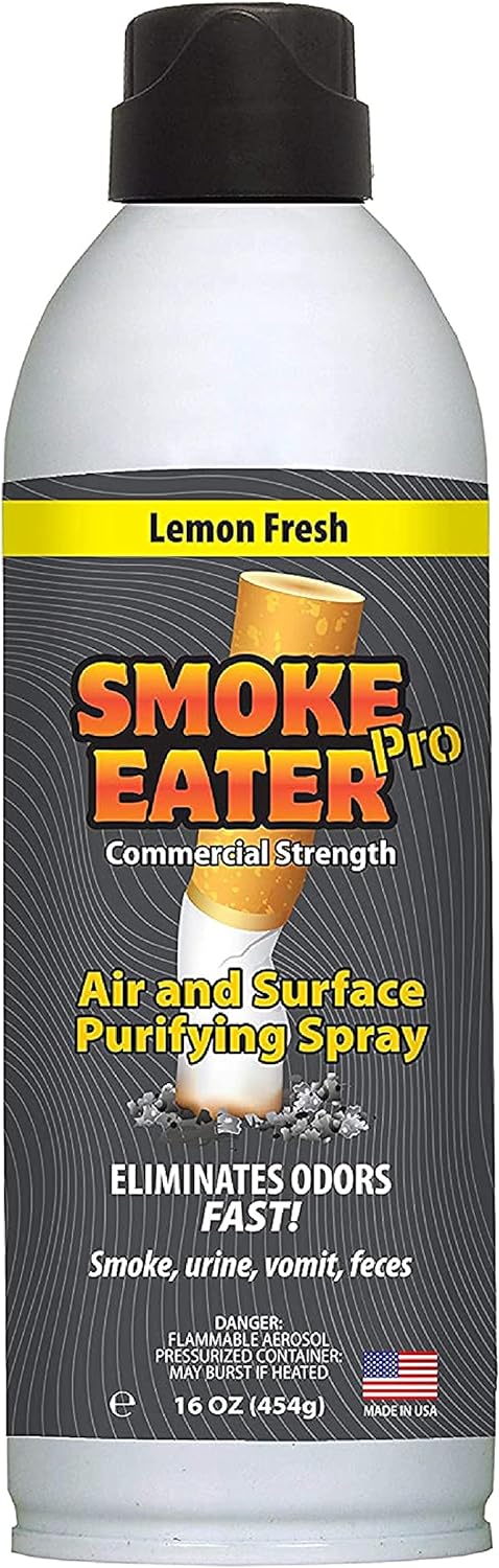 Smoke Eater Pro 16 oz Commercial Strength Fabric Odor Eliminator - Eradicates the Toughest Odors from any Apartment, Airbnb, Car (Rideshare) - No More Smoke or Bad Food Smells Left Behind