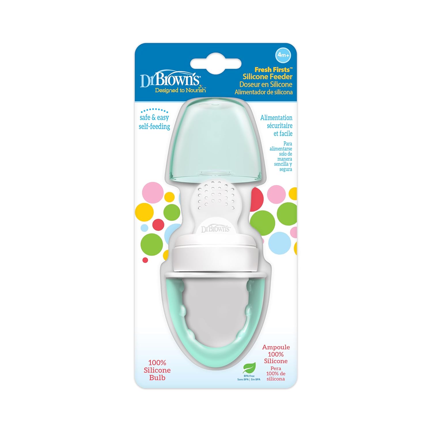 Dr. Brown's Designed to Nourish, Fresh Firsts Silicone Feeder, Mint, One Size : Everything Else