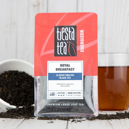 Tiesta Tea - Royal Breakfast | Classic English Black Tea | Premium Loose Leaf Tea Blends | High Caffeine Hot & Iced Tea | Brews Up To 25 Cups - 1.7 Ounce Resealable Pouch