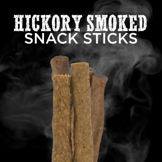 Premium Hickory Smoked Real Beef Dog Treats - Bully Snap Stick, 12 Pack - Reward, Puppy & Dog Training Treats - Usa Smoked & Packed - No Additives, 100% Natural, Healthy Rawhide-Free High Protein