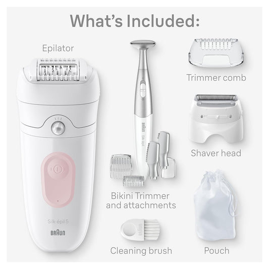 Braun Silk-Épil 5 Epilator, Wet & Dry, Lasting Smooth Skin, Se5-230