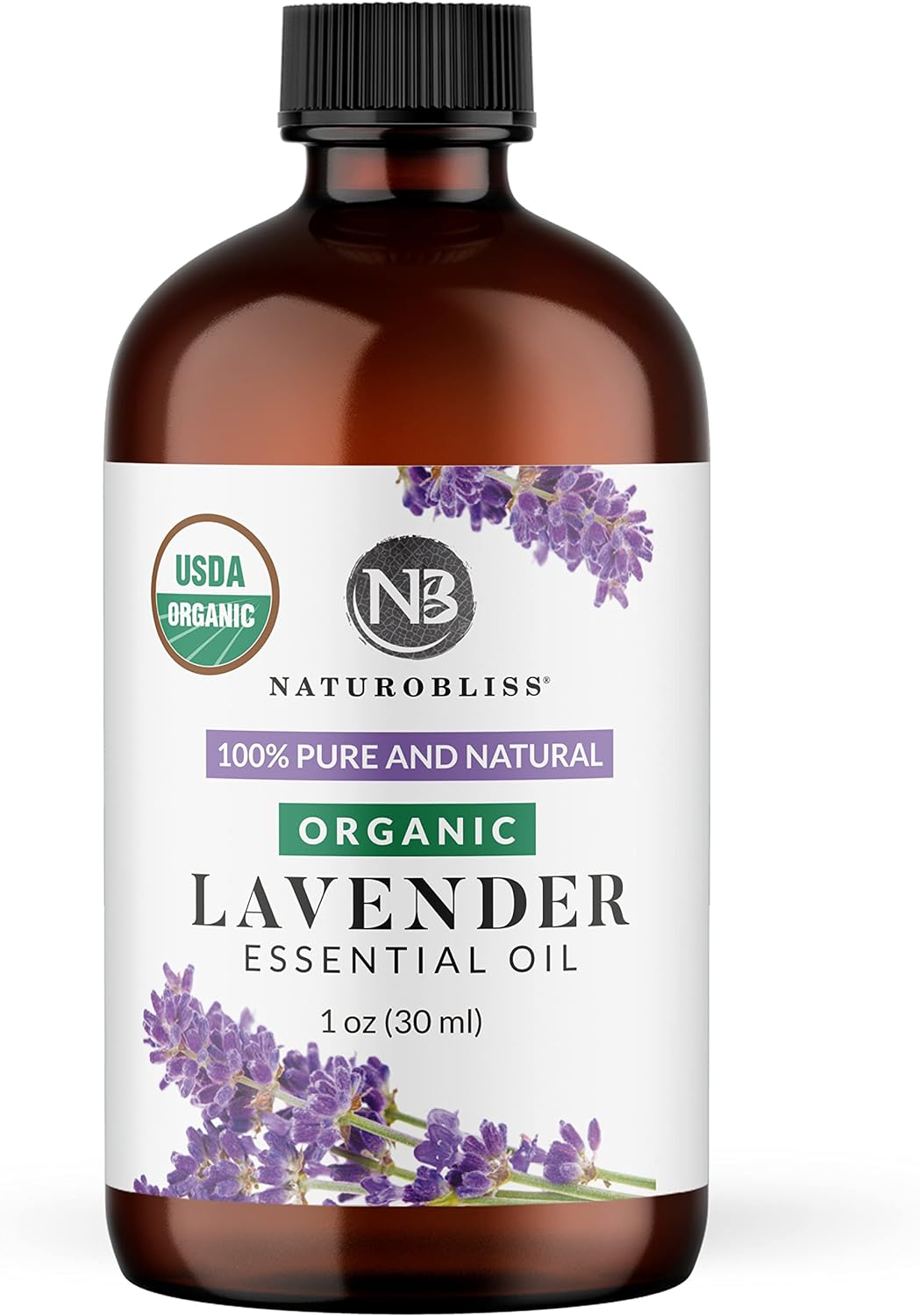 Organic Lavender Essential Oil, 100% Pure Therapeutic Grade, Premium Quality Lavender Oil, 1 fl. Oz / 30 ml - Perfect for Aromatherapy and Relaxation (Lavender, 30ml)