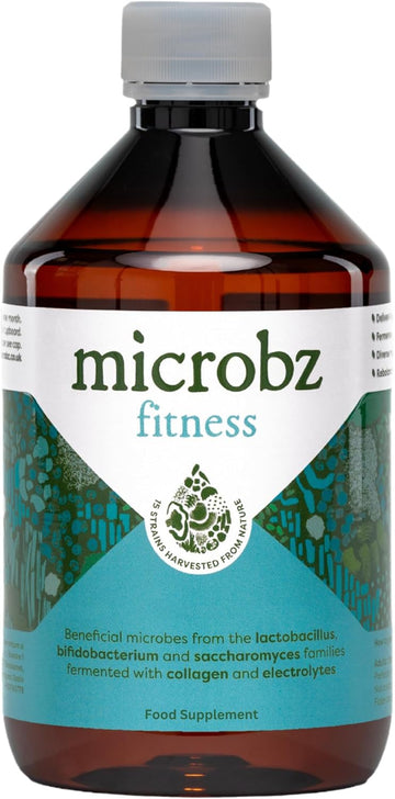 Microbz Fitness Liquid Probiotic – Bio Culture Complex Probiotics For Gut Health, Gym & Workout Supplement, Multi Strain Live Friendly Bacteria For Adults | 1 Month Supply