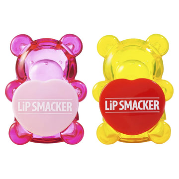 Lip Smacker Bff Sugar Bear Lip Balm Duo- Pink & Yellow Luv U Straw-Beary Much! / Pineapple-Y Ever After