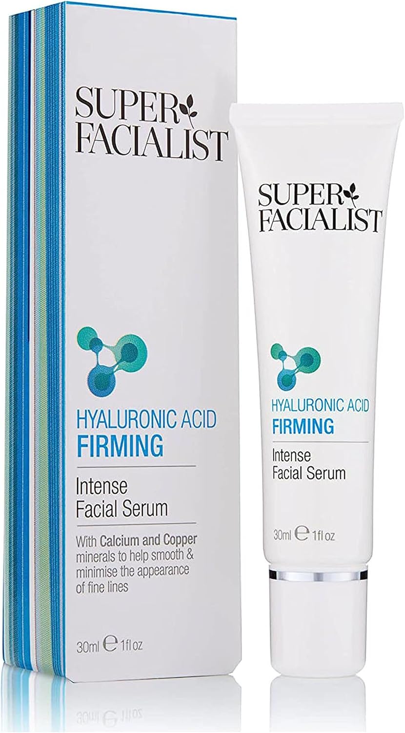 Super Facialist Hyaluronic Acid Firming Intense Anti-Ageing Serum - Enriched With Calcium & Copper For Fine Lines & Wrinkles, Vegan Friendly Anti Ageing Face Cream For Youthful Skin, 30Ml