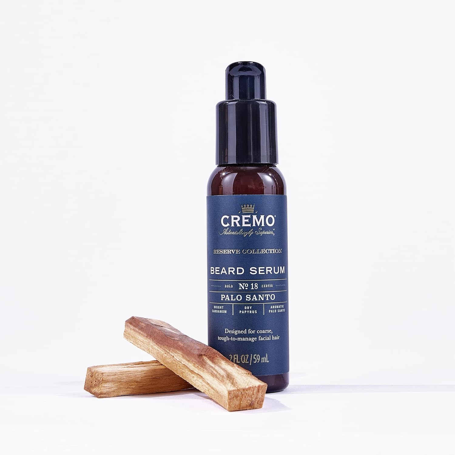Cremo Beard Serum, Palo Santo Reserve Collection - Restores Moisture, Softens and Reduces Beard Itch for All Lengths of Facial Hair, 2 Fluid Ounces : Beauty & Personal Care