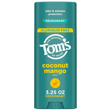 Tom’s of Maine Coconut Mango Natural Deodorant for Women and Men, Aluminum Free, 3.25 oz