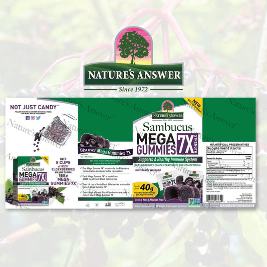 Nature'S Answer Sambucus Mega Gummies 7x (30 Gummies)