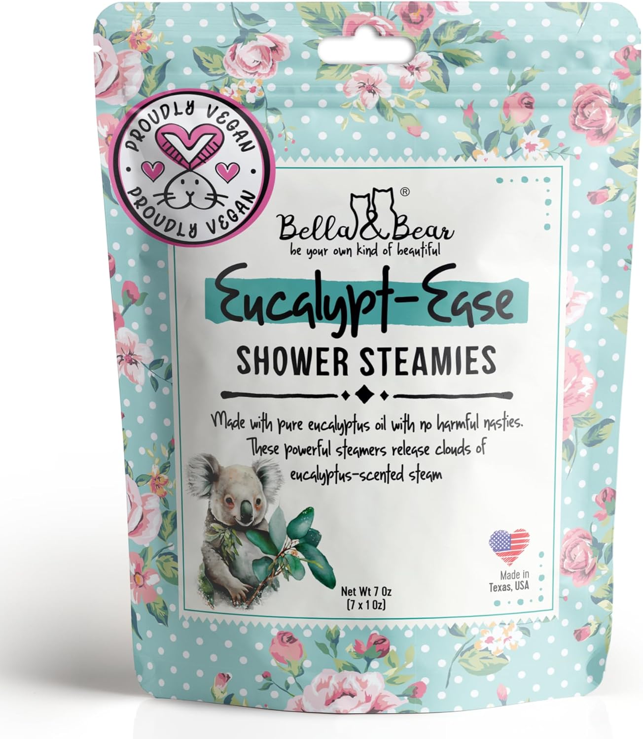 Bella & Bear Shower Steamers Eucalyptus Shower Bombs Aromatherapy, Shower Tablets - Eucalypt-Ease Shower Steamers With Essential Oils - Home Essentials Bath Bombs Tablets (7) : Beauty & Personal Care