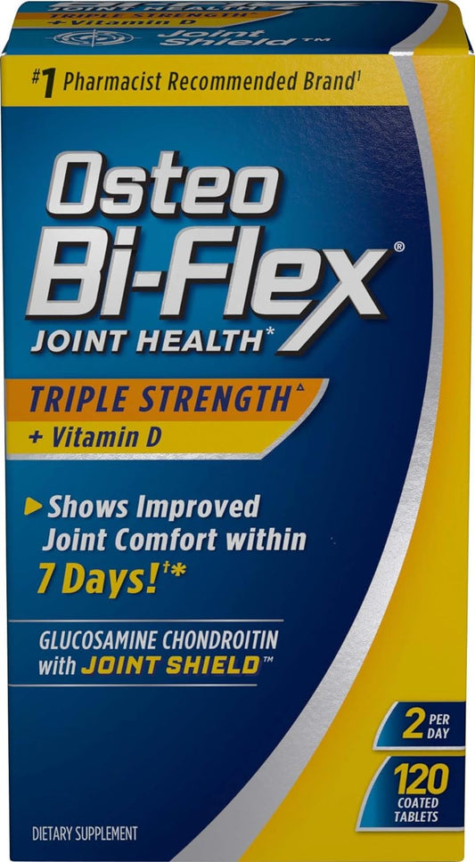 Osteo Biex, Triple Strength Glucosamine Chondroitin with Vitamin D, Joint Supplement, 120 Count