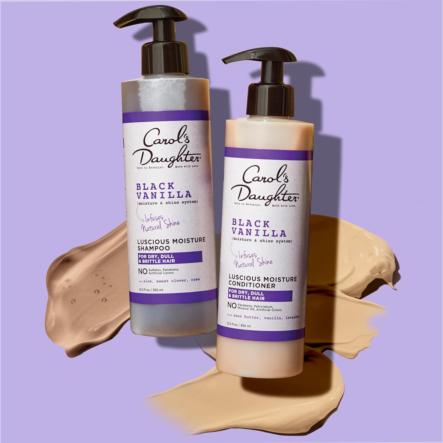Carol's Daughter Black Vanilla Sulfate Free Shampoo and Conditioner Set for Curly, Wavy or Natural Hair, Moisturizing Hair Care for Dry, Damaged Hair, 1 Kit : Beauty & Personal Care
