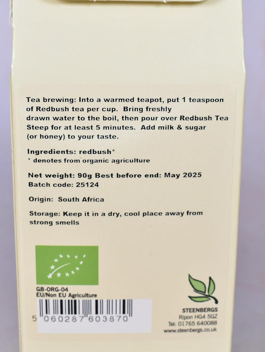 Steenbergs Organic Redbush Tea Loose Leaf 90G