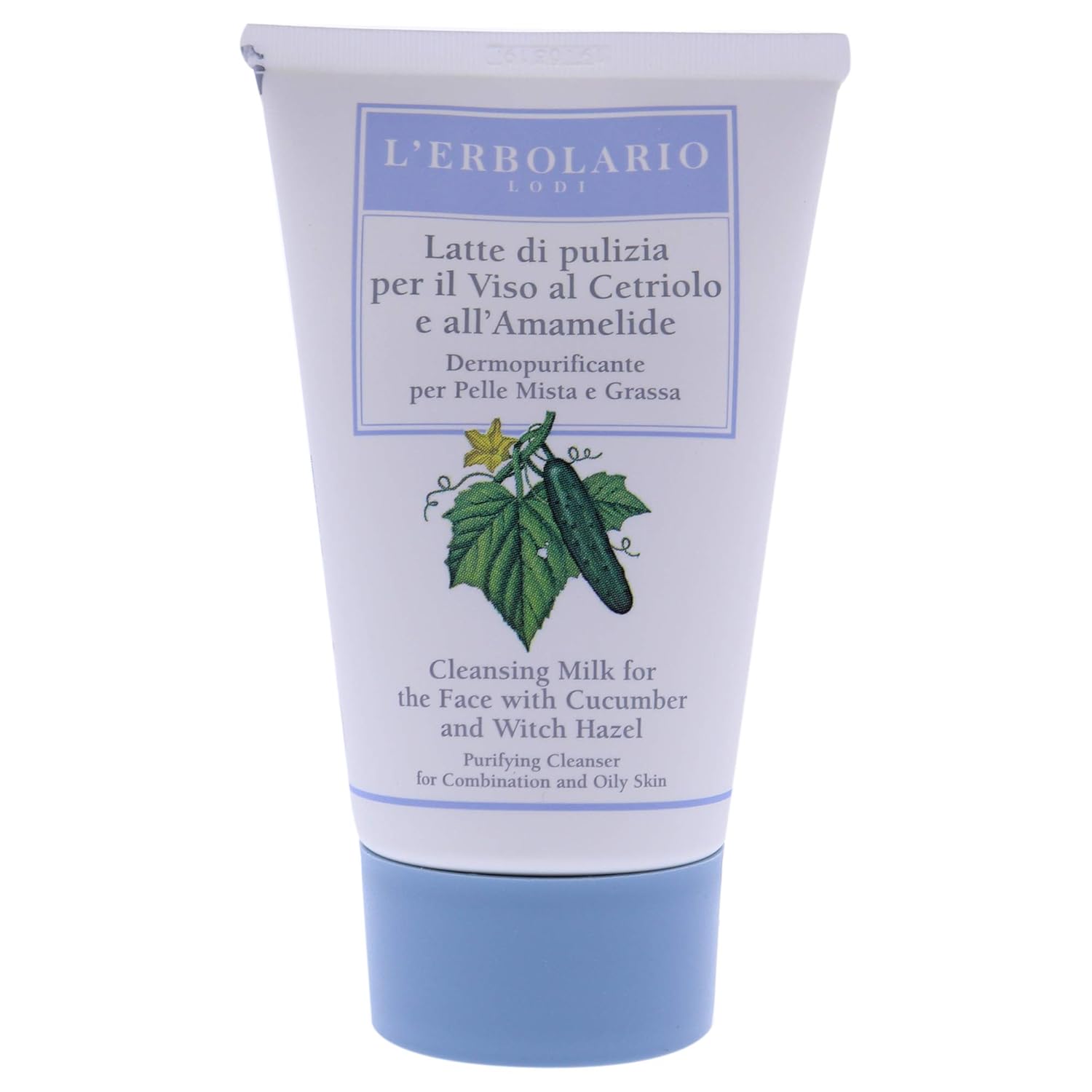 L'Erbolario Chamomile Cleansing Milk - Face Wash And Make-Up Remover For Dry And Sensitive Skin - Hydrating Facial Cleanser With Chamomile - 4.2 Oz
