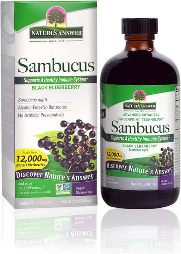 Nature'S Answer Sambucus Elder Berry Extract Syrup 8  ( 3 Pack ) | Daily Immune Support | Packed With Antioxidants | Family Friendly | Ue Season Defender