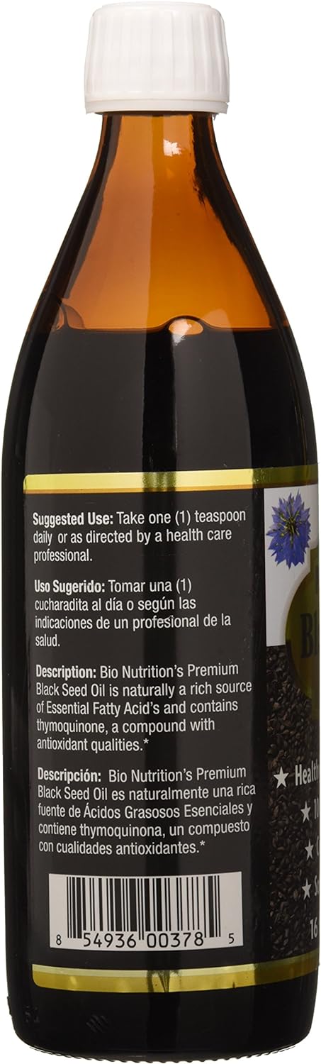BIO NUTRITION INC. Black Seed Oil, 0.02 Pound16 Fl Oz (Pack of 1)