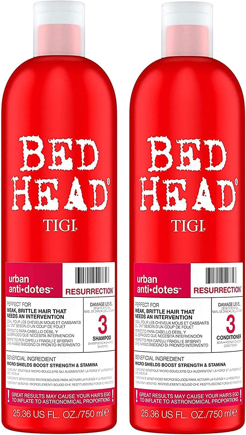 Tigi Haircare Bed Head Urban Antidotes Resurrection For Hair Shampoo And Conditioner 750 Ml - Pack Of 2