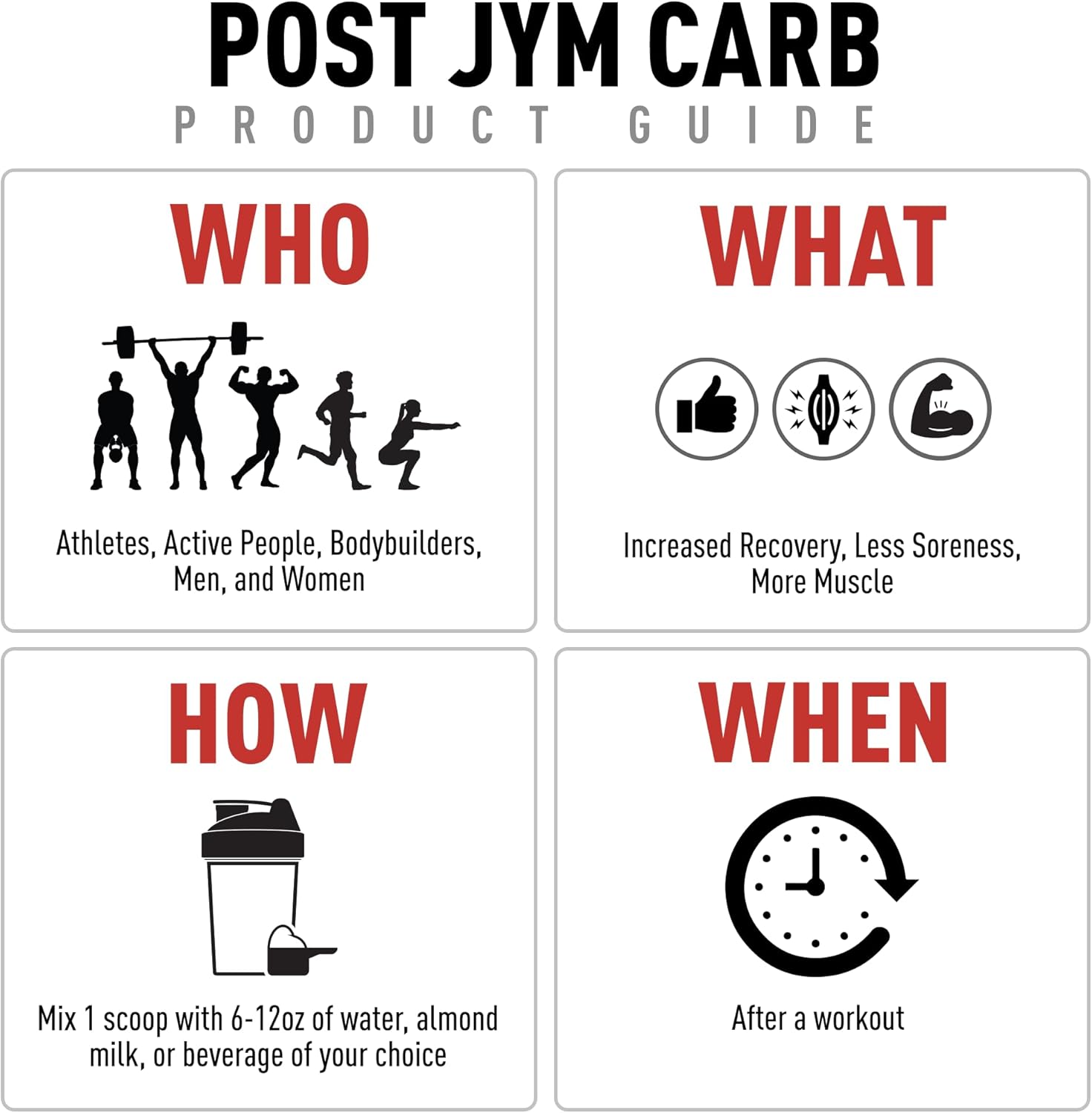 Post Jym Carb Fast Digesting Post Workout Recovery Powder | Pure Dextrose, Glycogen Replenishment, Athletic Performance, Muscle Growth | Rainbow Sherbet 30 Servings : Health & Household