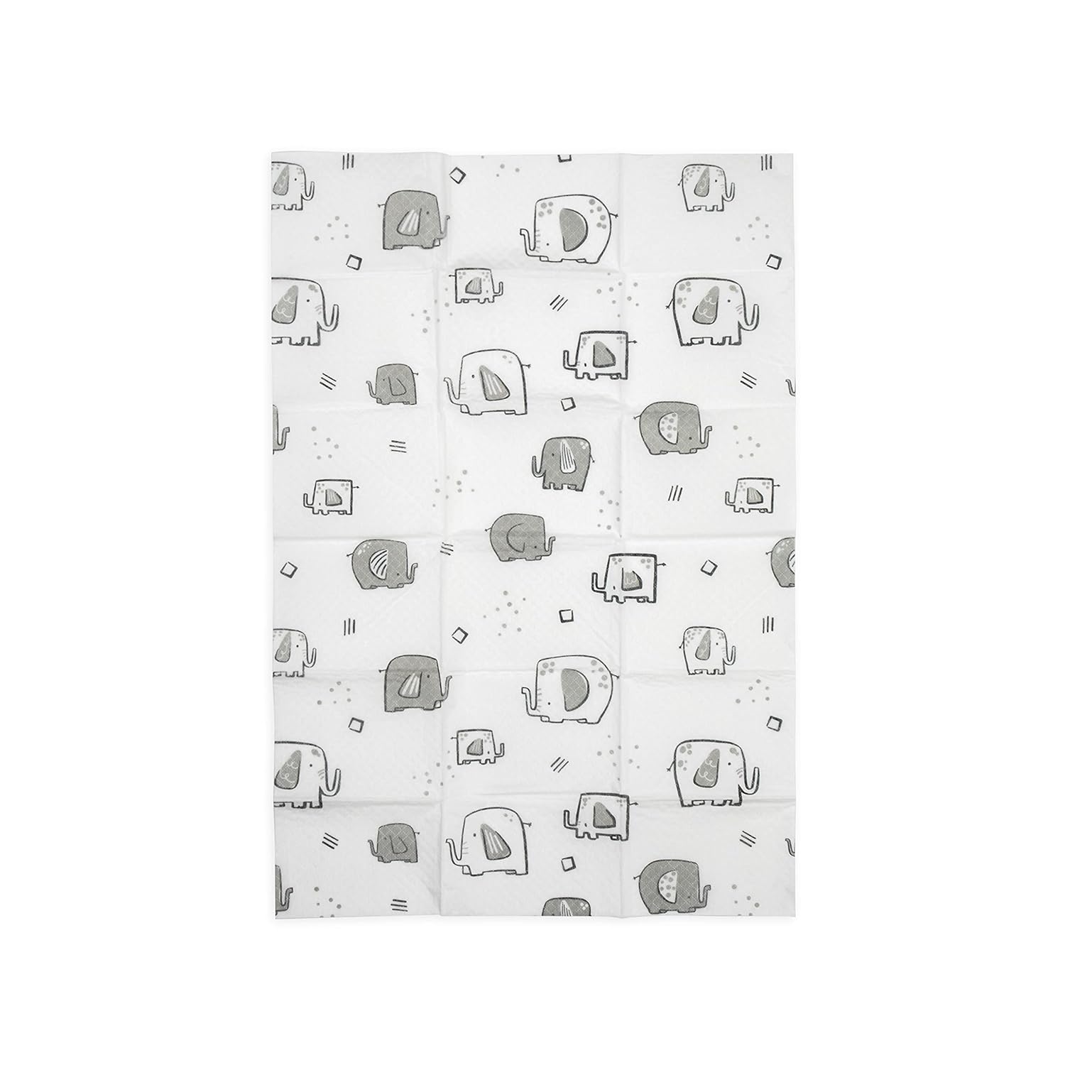 Dr. Talbot'S Disposable Changing Pads, Absorbent Travel Diaper, Gray Elephant Print