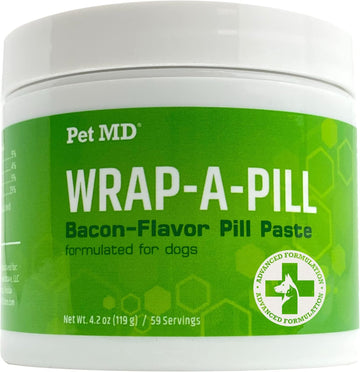 Pet Md Wrap A Pill Bacon Flavor Pill Paste For Dogs - Create A Pocket To Hide Pills And Medication - 59 Servings