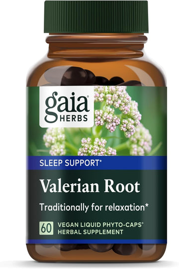 Gaia Herbs Valerian Root - Natural Sleep Support For A Natural Calm To Help Relaxation To Prepare For Sleep - With Organic Valerian Root Extract - 60 Vegan Liquid Phyto-Capsules (30-Day Supply)