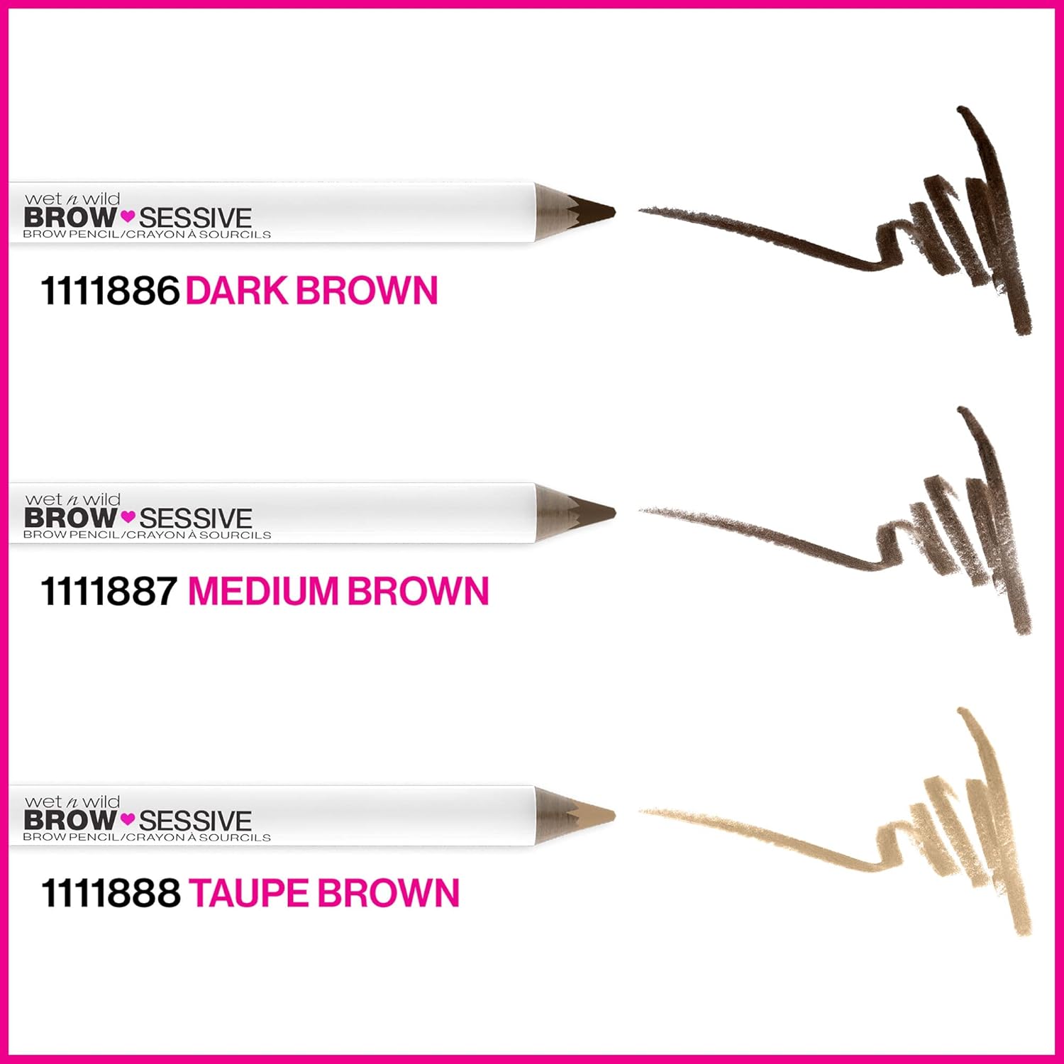 wet n wild Brow-Sessive Brow Pencil, Ultra-Precise Dual Ended Spoolie Brush for Perfect Buildable Blendable Shaping, Natural Lasting Shades for Every Brow, Cruelty-Free & Vegan - Dark Brown(Packaged) : Beauty & Personal Care