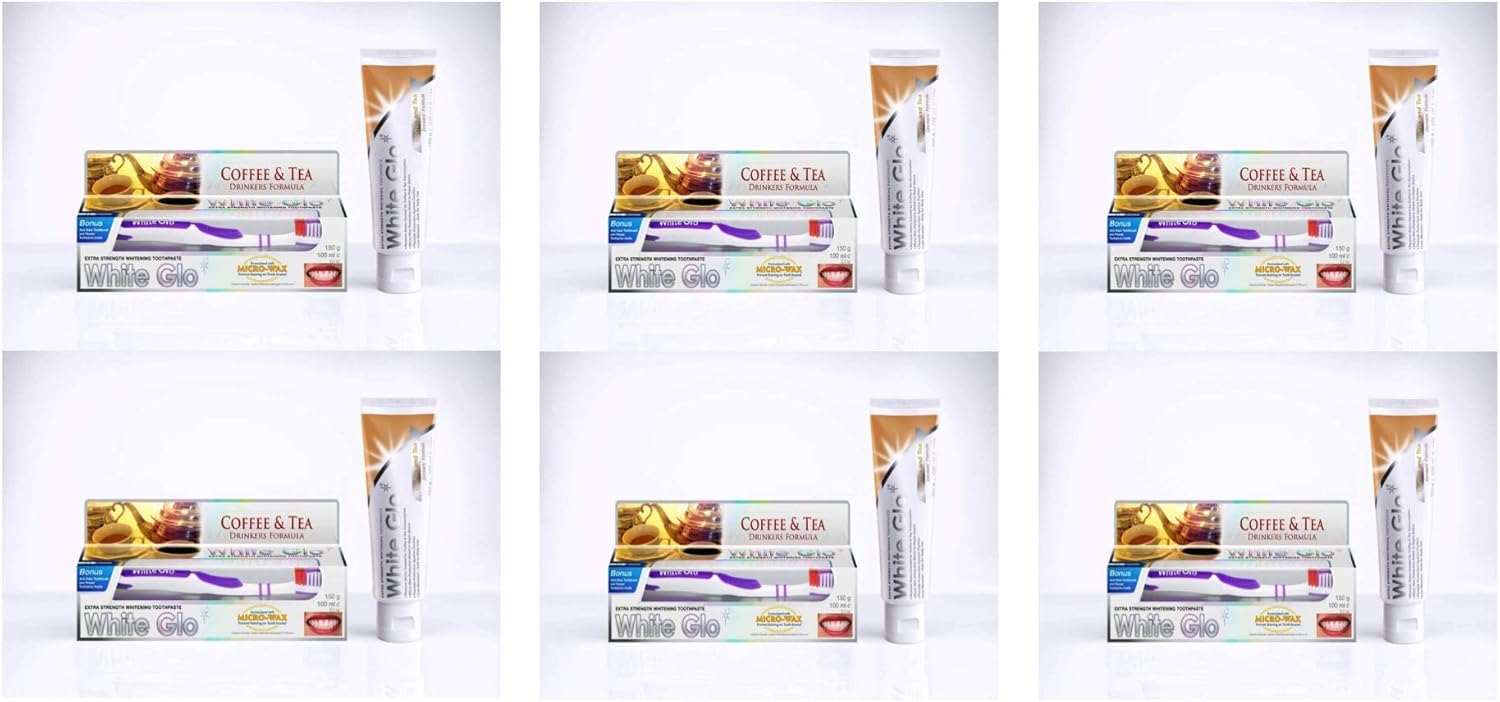 White Glo Coffee + Tea Drinkers Formula Whitening Toothpaste Pack Of 6