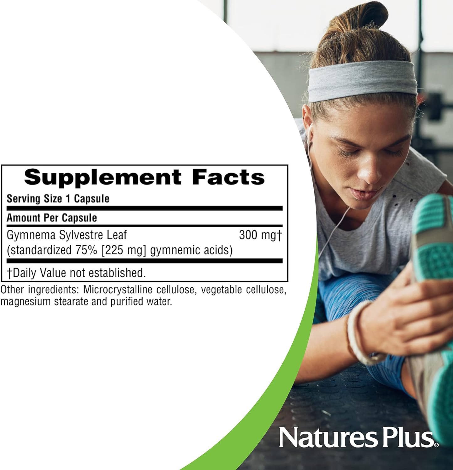 NaturesPlus Herbal Actives Gymnema Sylvestre - 300 mg - Ayurvedic Botanical Supplement - 60 Vegan Capsules (60 Servings)