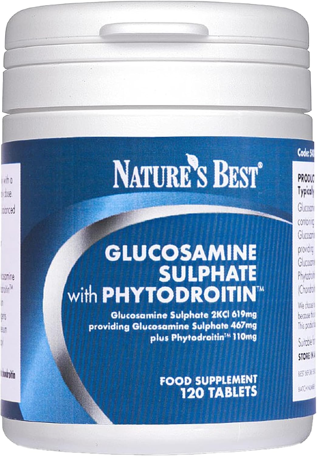 Glucosamine & Chondroitin (Phytodroitintm) | Premium Grade | 100% Plant-Based | 120 Tablets | High Strength Glucosamine | Pure Grade | Easy To Swallow And Taste Free | Made In The Uk
