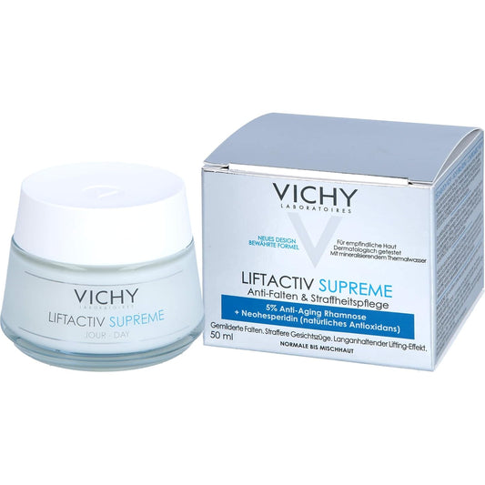 Vichy Liftactiv Supreme Anti Aging Face Moisturizer, Anti Wrinkle Cream, Firming And Hydrating Cream To Smoothe Skin, Day Cream Suitable For Sensitive Skin , 1.69 Fl Oz (Pack Of 1)