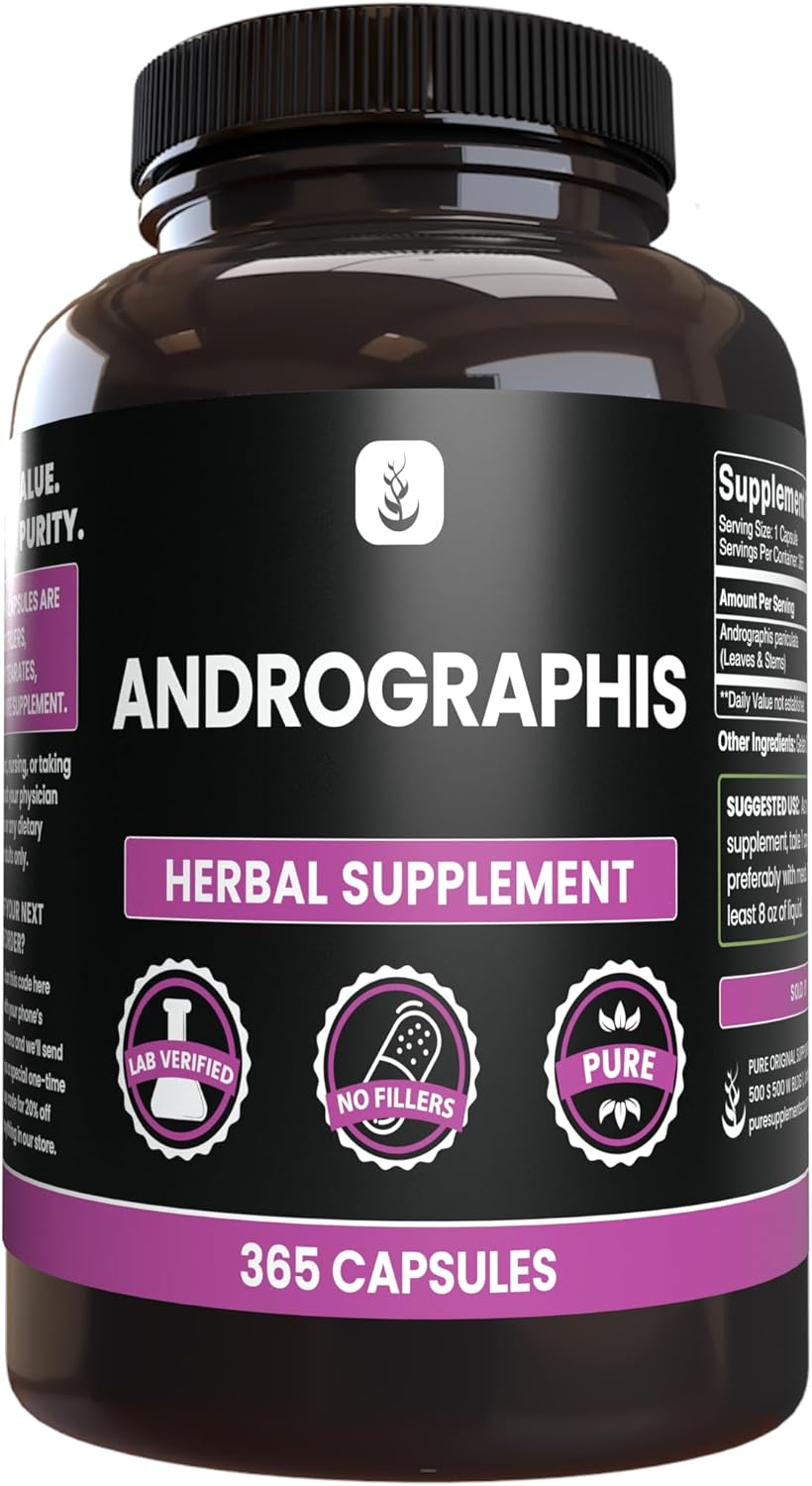 Pure Original Ingredients Andrographis Paniculata, (365 Capsules) Always Pure, No Additives Or Fillers, Lab Verified