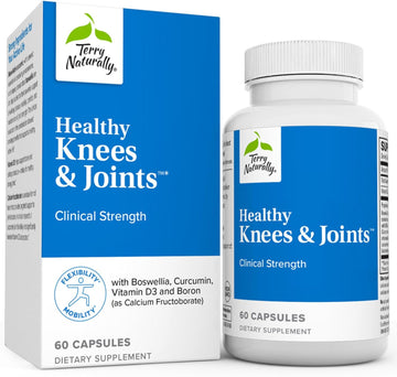 Terry Naturally Healthy Knees & Joints - 1,560 mg Curcumin & Boswellia Complex, 60 Capsules - Promotes Flexibility, Mobility, Strength & Comfort - Gluten-Free - 20 Servings