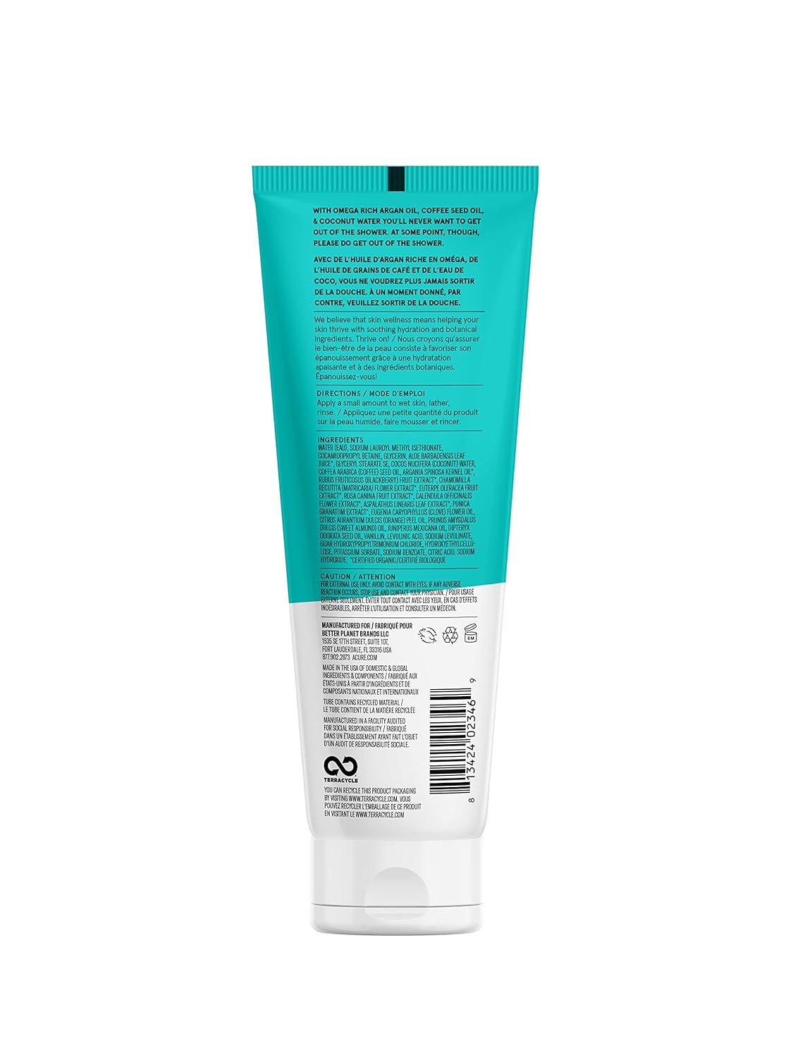 Acure Conditioning Body Wash | 100% Vegan | With Argan Oil, Coffee Seed Oil, & Coconut Water - 8 oz : Beauty & Personal Care